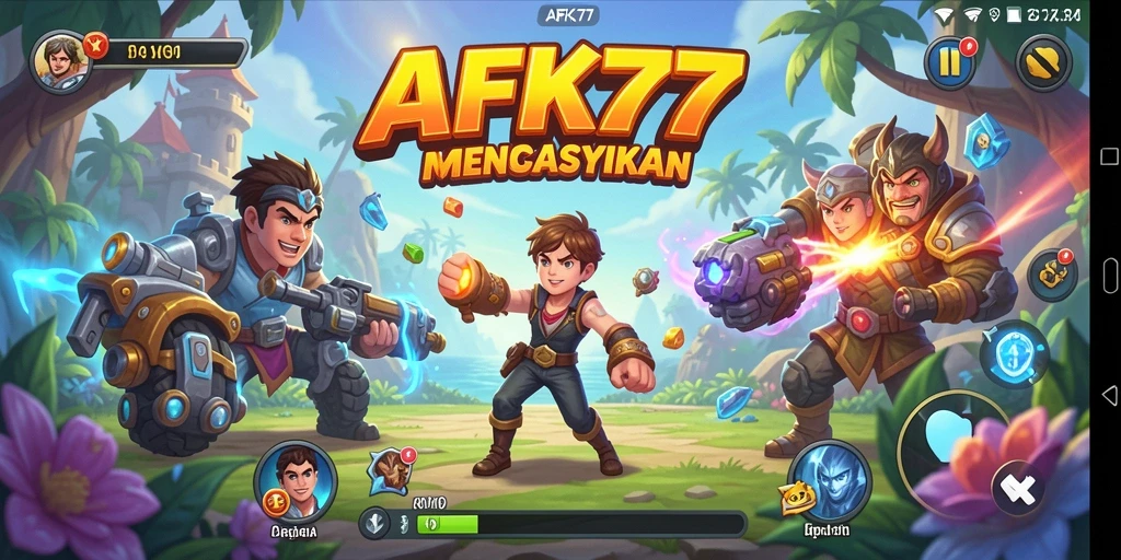 Tampilan gameplay AFK77 yang seru dan penuh aksi.