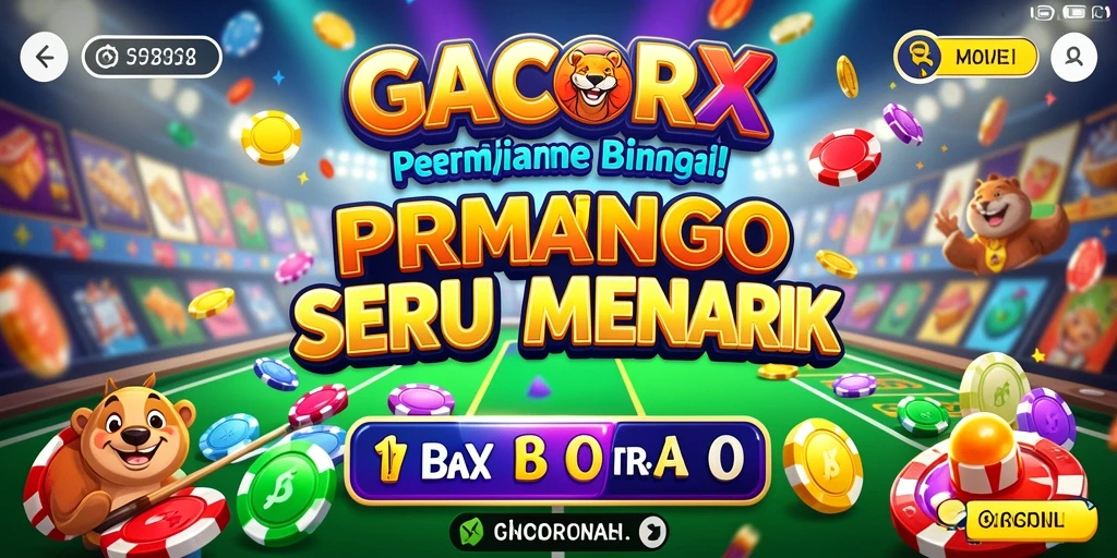 Tampilan Bingo yang penuh warna dan interaktif di GACORX.