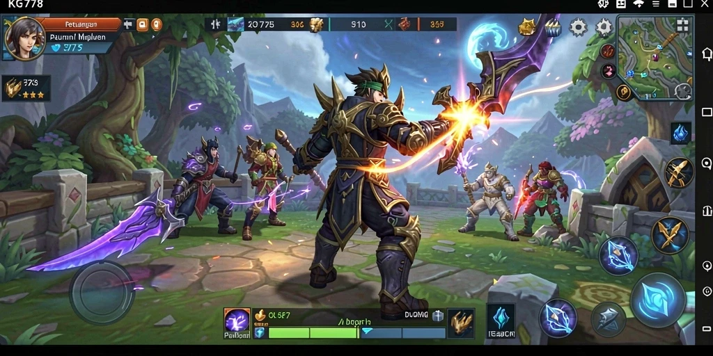 Screenshot gameplay KG778 dengan aksi seru MMORPG.