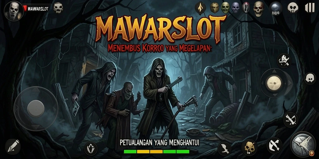 Tampilan gameplay menakutkan dalam MAWARSLOT yang membuat jantung berdegup.