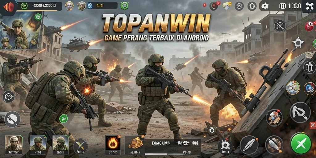 Screenshot gameplay TPS menampilkan aksi seru di medan perang.