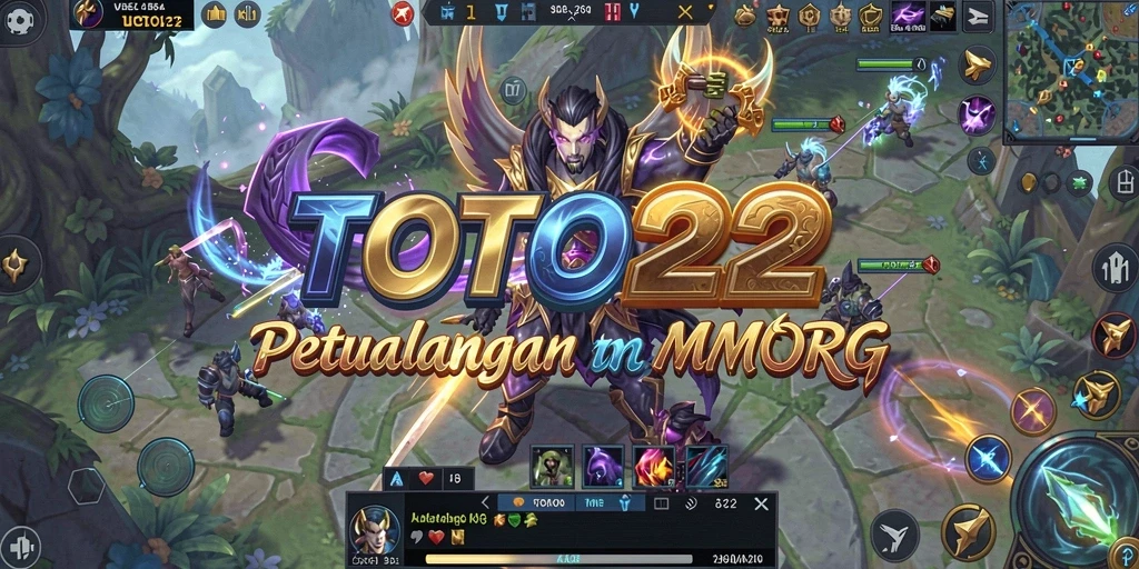 Screenshot utama TOTO22 menampilkan aksi epik dalam pertempuran MMORPG.