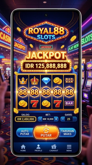 Tampilan antarmuka pengguna royal88 yang menarik.